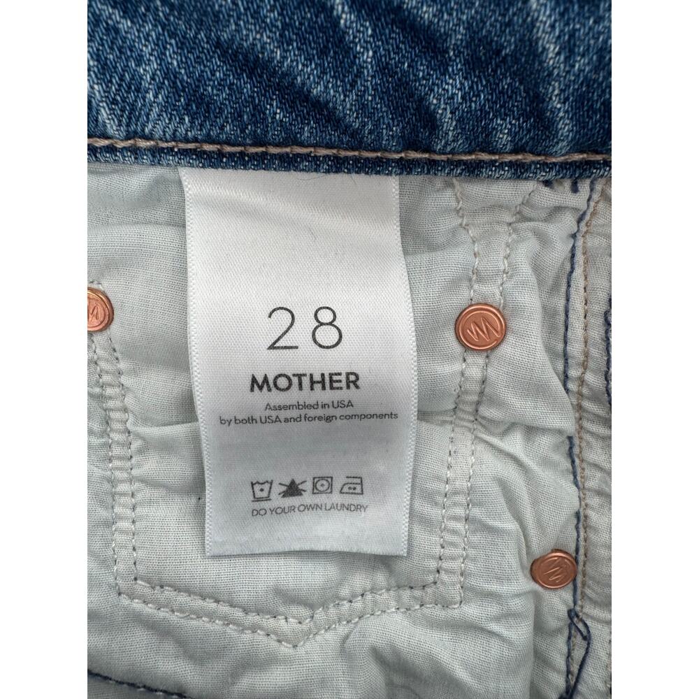 Mother Jeans Smarty Pants Skimp Mid Rise Straight 100% Cotton Knee High 28 - Picture 8 of 10